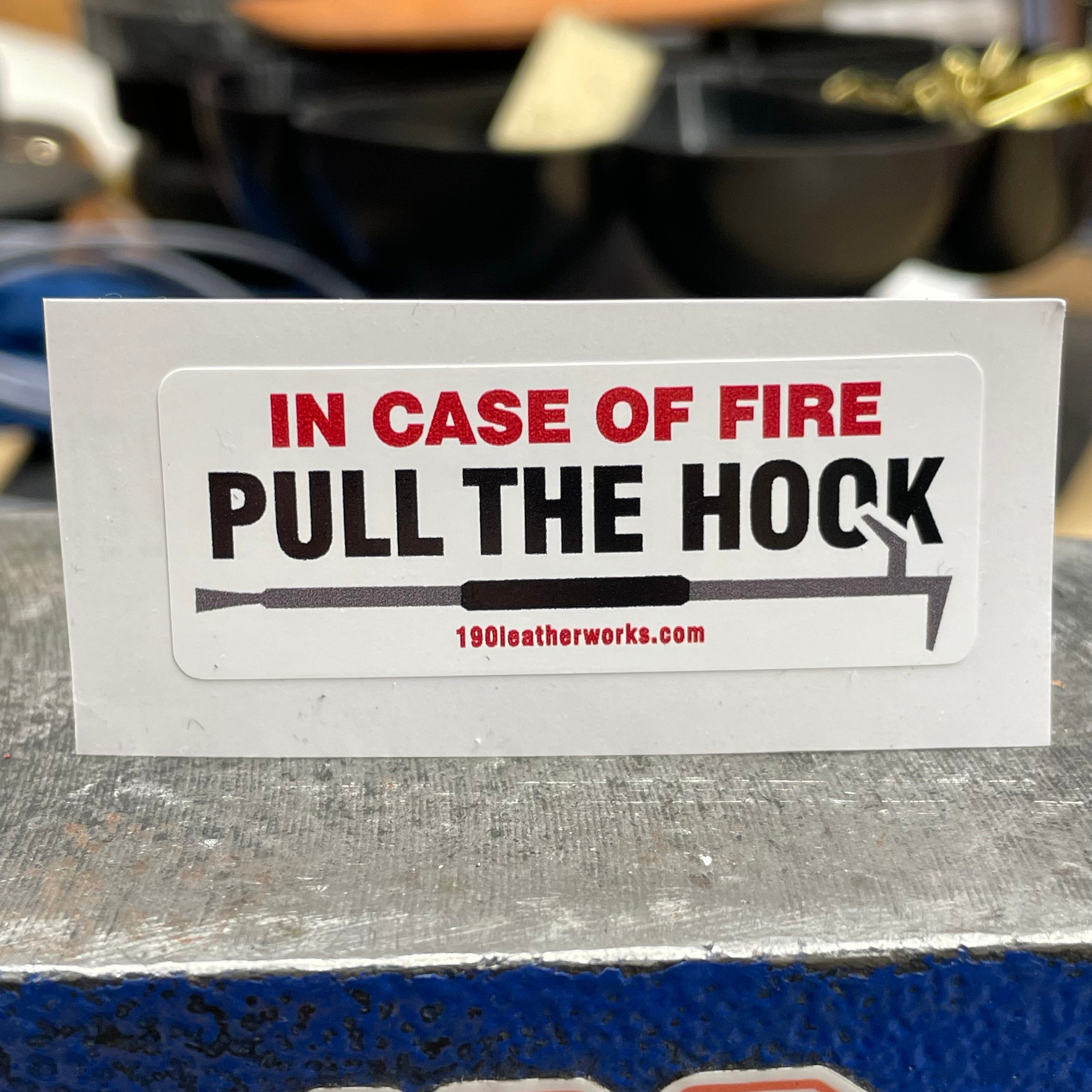 In Case of Fire, Pull Hook Decal image 0
